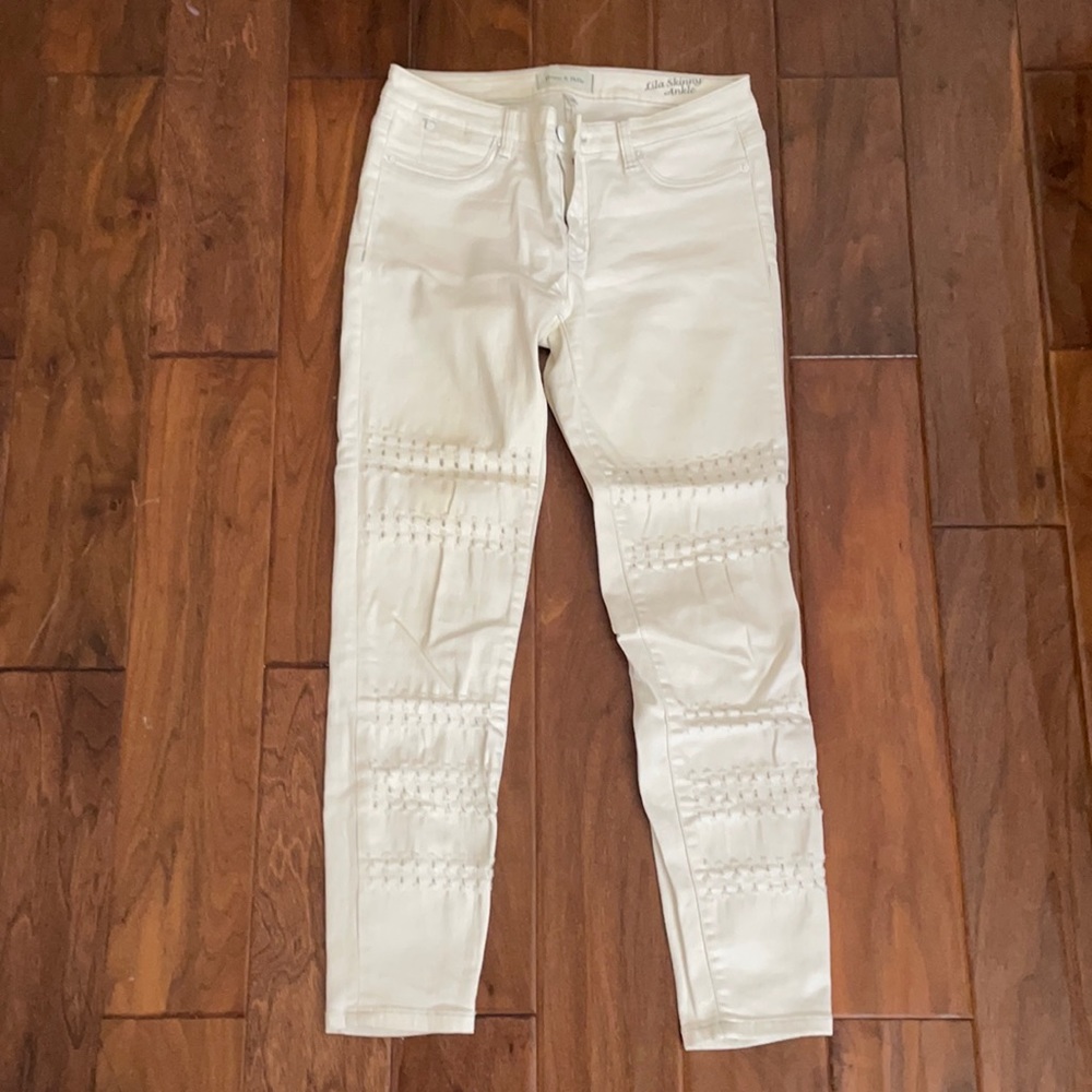 Henry & Belle “Lila skinny ankle” white jeans, 29